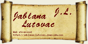 Jablana Lutovac vizit kartica